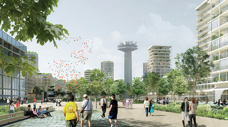 Le Parvis des Medias tel que prévu dans le PAD 2024 © Robota/Leclercq Associés