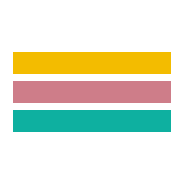 Légende carte - triple tracé, jaune rose et vert, épais