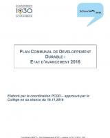 covers Schaerbeek 2021 - Etat d'avancement 2016