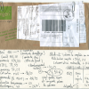 Papier avec écrit en manuscrit les comptes