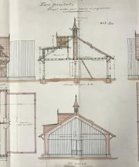 plan 1929 - abri pour les paons plan 1929 - abri pour les paons